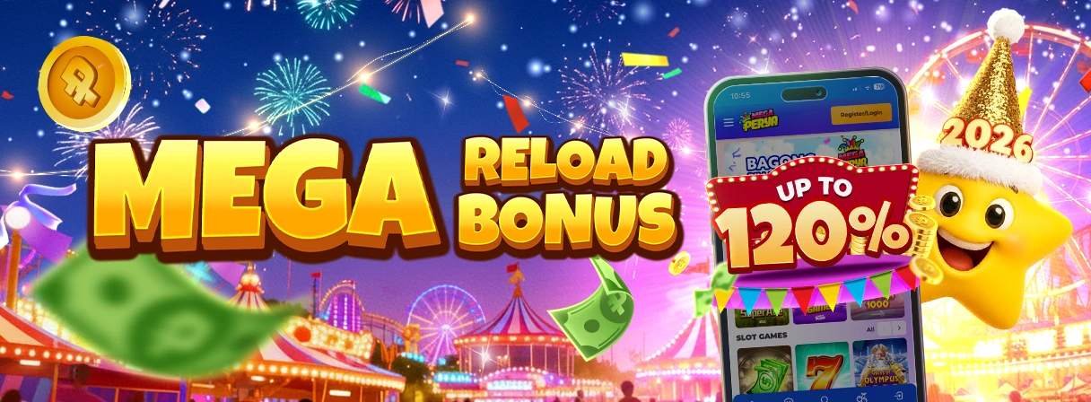 MegaPerya New Year Refresh Mega Reload Bonus Banner